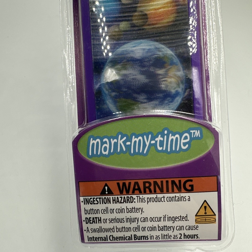 Mark-My-Time Digital Bookmark LED Book Light Timer 3D Planets - Picture 3 of 5